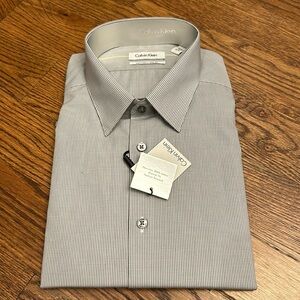 NWT Calvin Klein Steel Button Down Shirt; 17 36/37